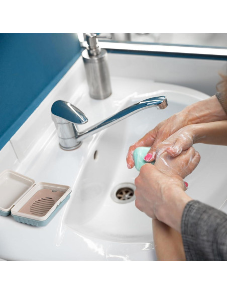 Contenedores de Jabón de Viaje XJMWXHFC 3 Piezas Multicolor