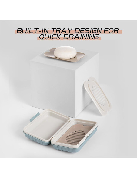 Contenedores de Jabón de Viaje XJMWXHFC 3 Piezas Multicolor