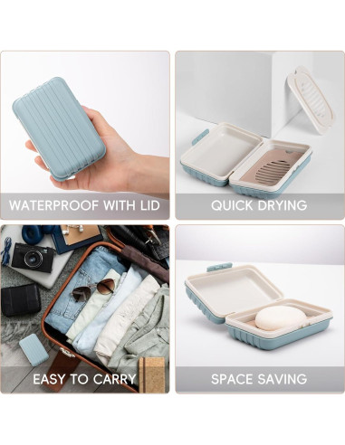 Contenedores de Jabón de Viaje XJMWXHFC 3 Piezas Multicolor