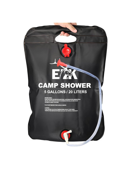 Bolsa de Ducha Solar Calentada ELK 5 Galones (19 Litros) Camping