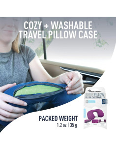 Funda de Almohada Sea to Summit Aeros Viajero Azul Marino 2