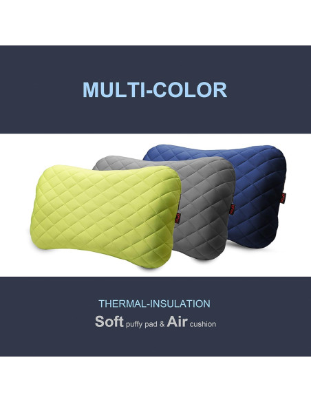 Almohada de Camping Inflable RIOYALO X-Foam XL Azul Océano