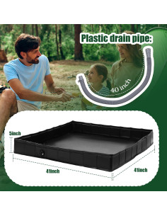 Base de Ducha Plegable MABOZOO 104 cm x 104 cm Portátil 2