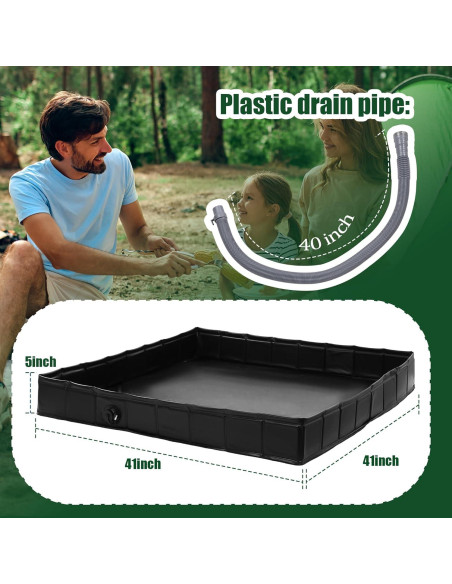 Base de Ducha Plegable MABOZOO 104 cm x 104 cm Portátil