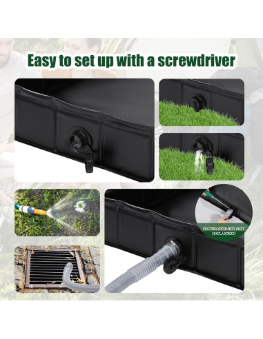 Base de Ducha Plegable MABOZOO 104 cm x 104 cm Portátil