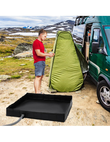 Base de Ducha Plegable MABOZOO 104 cm x 104 cm Portátil