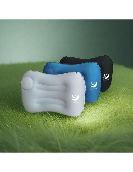 2 Almohadas Inflables Camping 3BirdsHike - Soporte Cuello y Lumbar