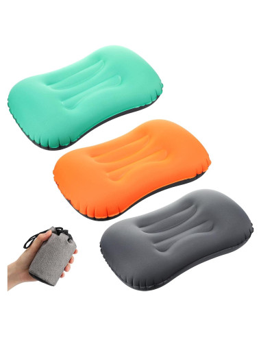 Almohadas Inflables Yulejo 3 Pcs Camping Ultraligeras
