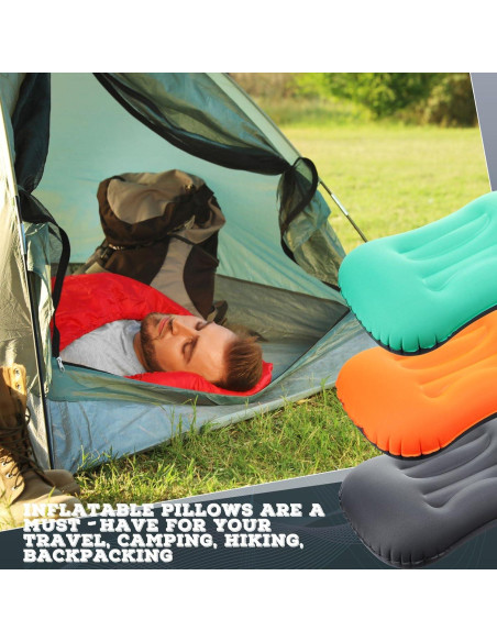 Almohadas Inflables Yulejo 3 Pcs Camping Ultraligeras