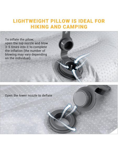 Almohada Inflable ATEPA Camping Ultraligera 35x25cm