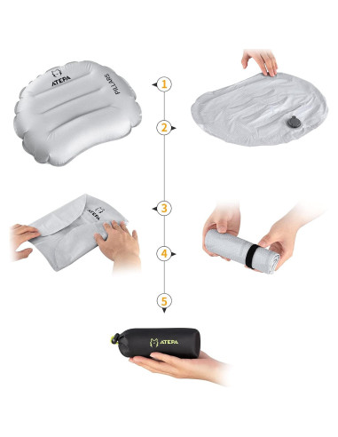 Almohada Inflable ATEPA Camping Ultraligera 35x25cm
