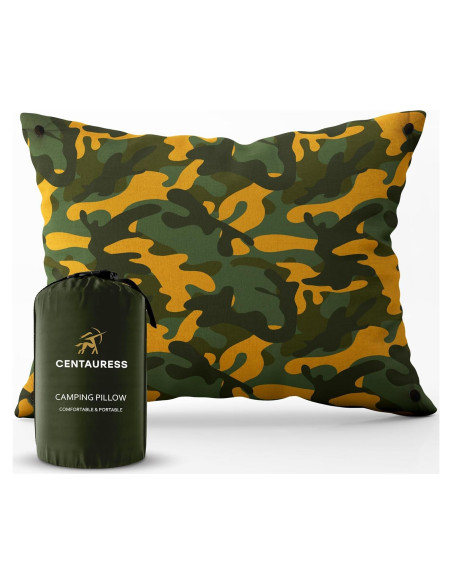 Almohada de Camping Centauress Camo 43x30.5cm Lavable