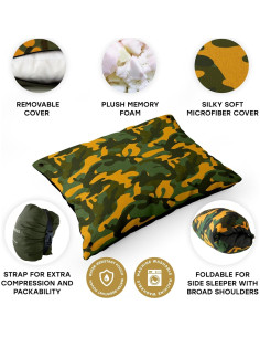 Almohada de Camping Centauress Camo 43x30.5cm Lavable 2