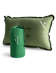 Almohada de Camping Autoinflable Vectura Verde Oliva 45x30cm