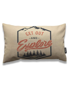 Funda de Cojín Decorativa AOYEGO 50x30 cm Vintage Aventura