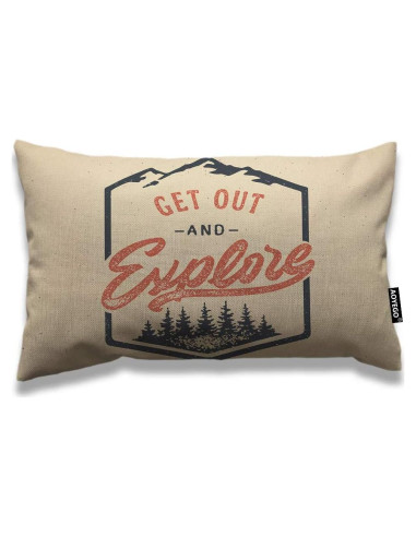 Funda de Cojín Decorativa AOYEGO 50x30 cm Vintage Aventura