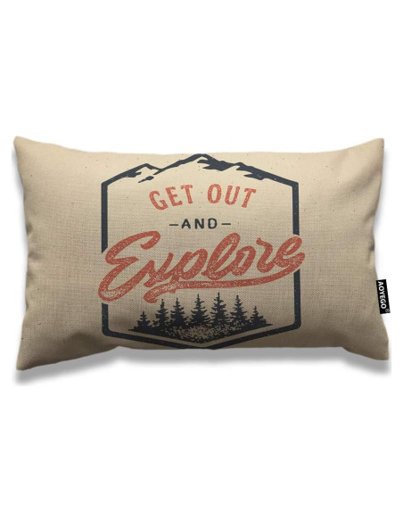 Funda de Cojín Decorativa AOYEGO 50x30 cm Vintage Aventura