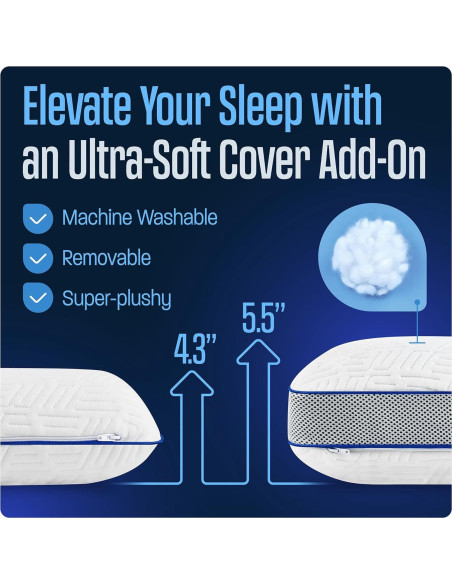 Paquete de 2 Almohadas de Camping TCOMF Espuma Memoria