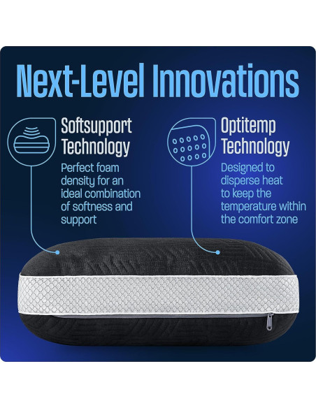 Paquete de 2 Almohadas de Camping TCOMF Espuma Memoria