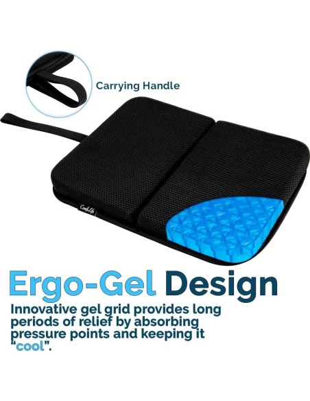 Almohadilla de Asiento Plegable ComfiLife Ergo-Gel 39x29cm