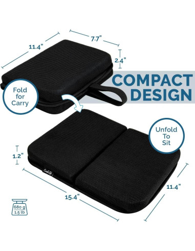 Almohadilla de Asiento Plegable ComfiLife Ergo-Gel 39x29cm