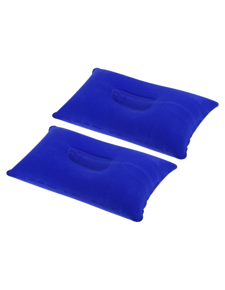 Almohada Inflable PATIKIL 2 Unidades Camping 38x24cm Azul