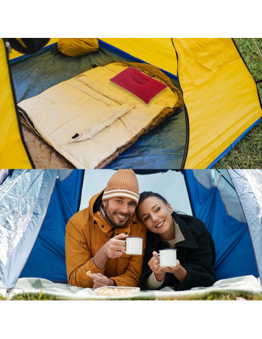 Almohada Inflable PATIKIL 2 Unidades Camping 38x24cm Azul