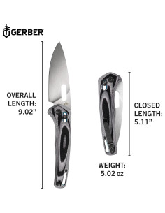 Cuchillo Plegable Gerber Gear Sumo EDC 9.9 cm Acero Inoxidable 2