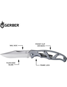 Cuchillo de bolsillo Gerber Paraframe Mini 5.58 cm EDC acero inoxidable 2