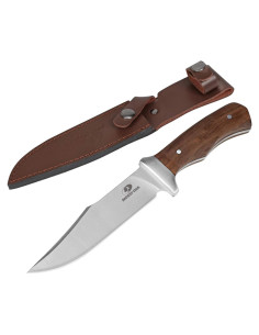 Cuchillo Fijo Mossy Oak 27.94 cm con Funda de Cuero