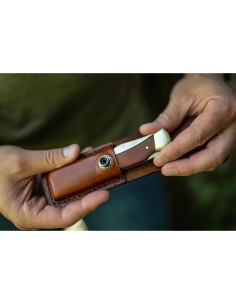 Cuchillo Plegable Tío Henry LB5 Smokey Lockback Marrón 16.5 cm 2