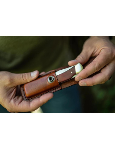 Cuchillo Plegable Tío Henry LB5 Smokey Lockback Marrón 16.5 cm