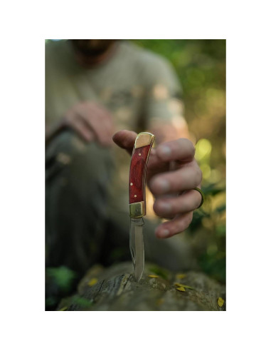 Cuchillo Plegable Tío Henry LB5 Smokey Lockback Marrón 16.5 cm