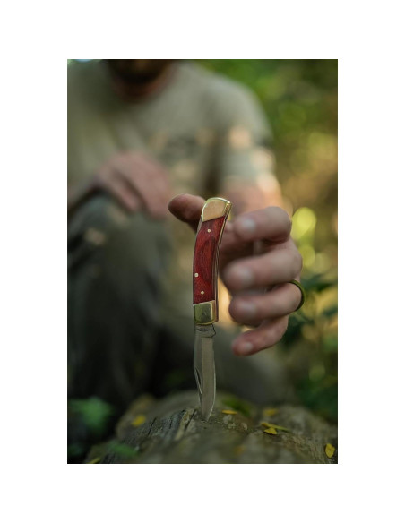 Cuchillo Plegable Tío Henry LB5 Smokey Lockback Marrón 16.5 cm