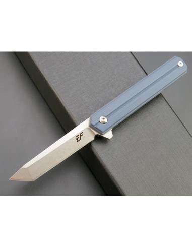 Cuchillo Plegable Eafengrow EF65 D2 Mango G10 18 cm Gris Azul