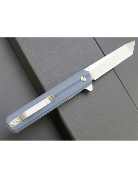 Cuchillo Plegable Eafengrow EF65 D2 Mango G10 18 cm Gris Azul