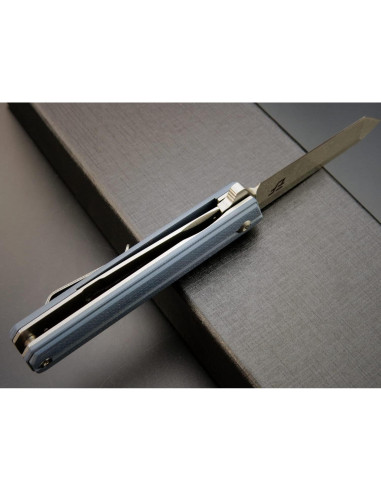 Cuchillo Plegable Eafengrow EF65 D2 Mango G10 18 cm Gris Azul