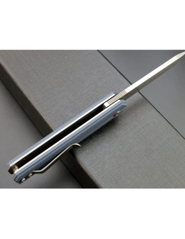 Cuchillo Plegable Eafengrow EF65 D2 Mango G10 18 cm Gris Azul