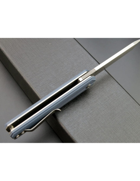 Cuchillo Plegable Eafengrow EF65 D2 Mango G10 18 cm Gris Azul