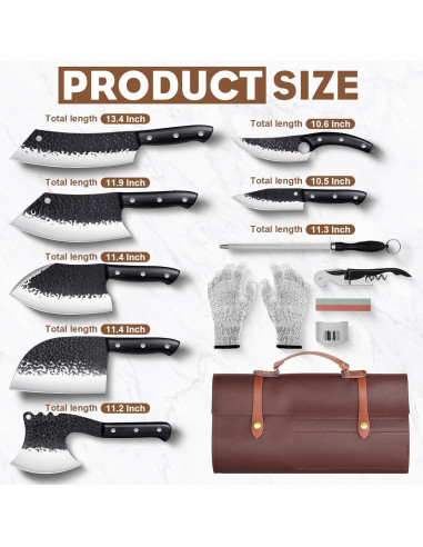 Juego de Cuchillos de Cocina Golden Bird - 13 Piezas Forjados