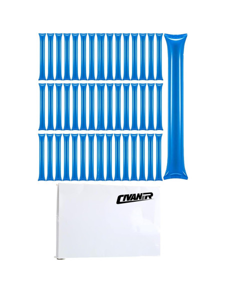 48 Palos de Trueno Inflables Civaner Azul para Animar Eventos