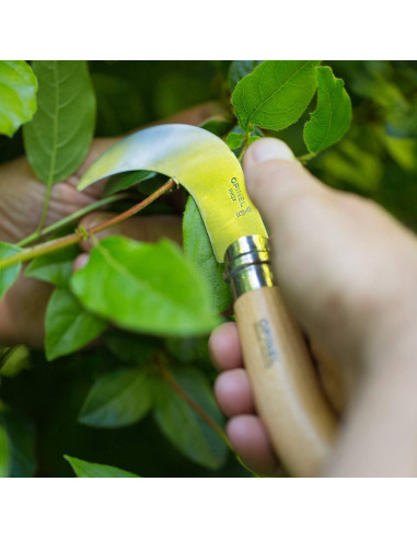 Cuchillo Plegable de Jardinería Opinel No. 10 - Acero Inoxidable 10cm