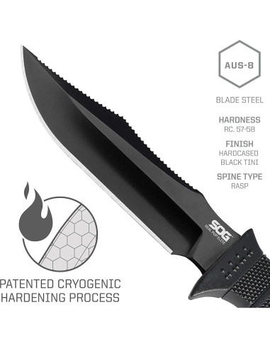 Cuchillo de Supervivencia SOG SEAL Pup Elite 12.34 cm con Funda