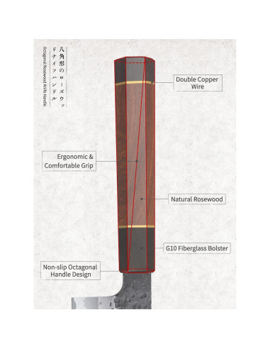 Cuchillo de Chef HOSHANHO 20.3 cm Acero Alto Carbono Forjado
