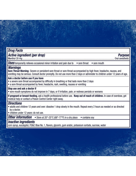 Gotas Vicks VapoCOOL SEVERE 225ct Alivio Dolor Garganta Mentol Gotas Vicks VapoCOOL SEVERE 225ct Alivio Dolor Garganta Mentol