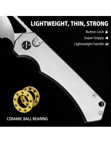 Cuchillo Plegable NedFoss COUGAR 7.57 cm Acero Inoxidable EDC