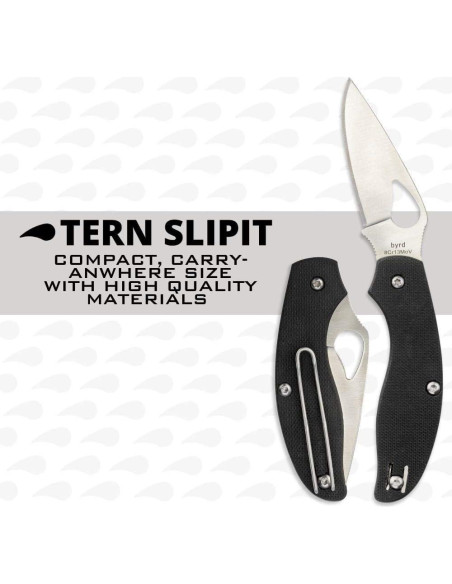 Cuchillo Plegable Spyderco Byrd Tern G-10 Negro 7.1 cm