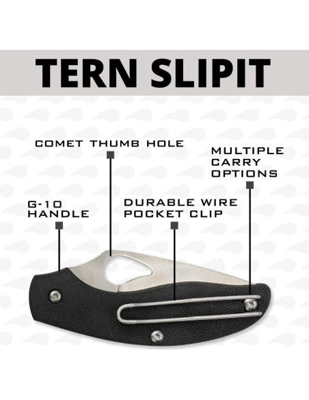 Cuchillo Plegable Spyderco Byrd Tern G-10 Negro 7.1 cm