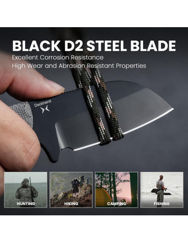 Cuchillo de Caza Kizer Deckhand Hoja Fija D2 7.5cm con Funda