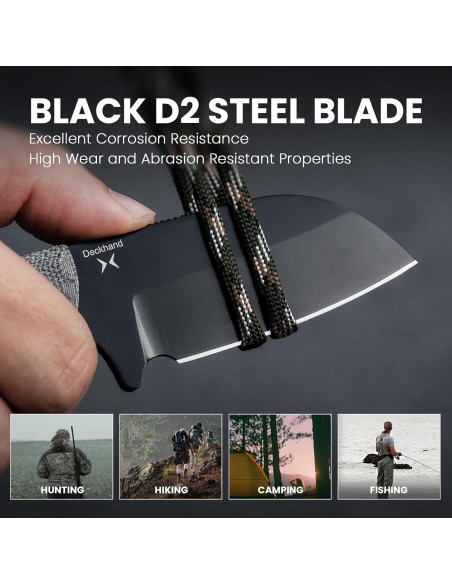 Cuchillo de Caza Kizer Deckhand Hoja Fija D2 7.5cm con Funda